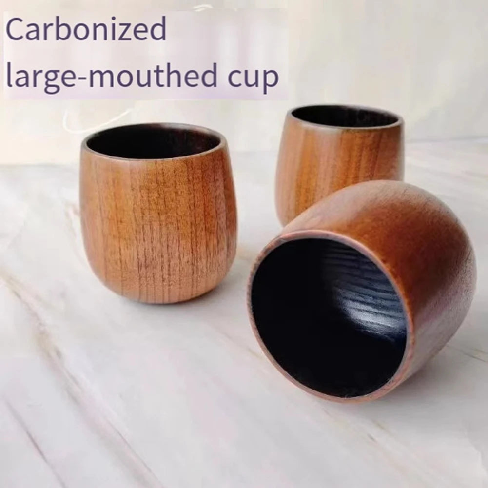Abre-solid wooden tea cup solid mug for hot drinks ideal coffee juice and milk - as shown / <50ml