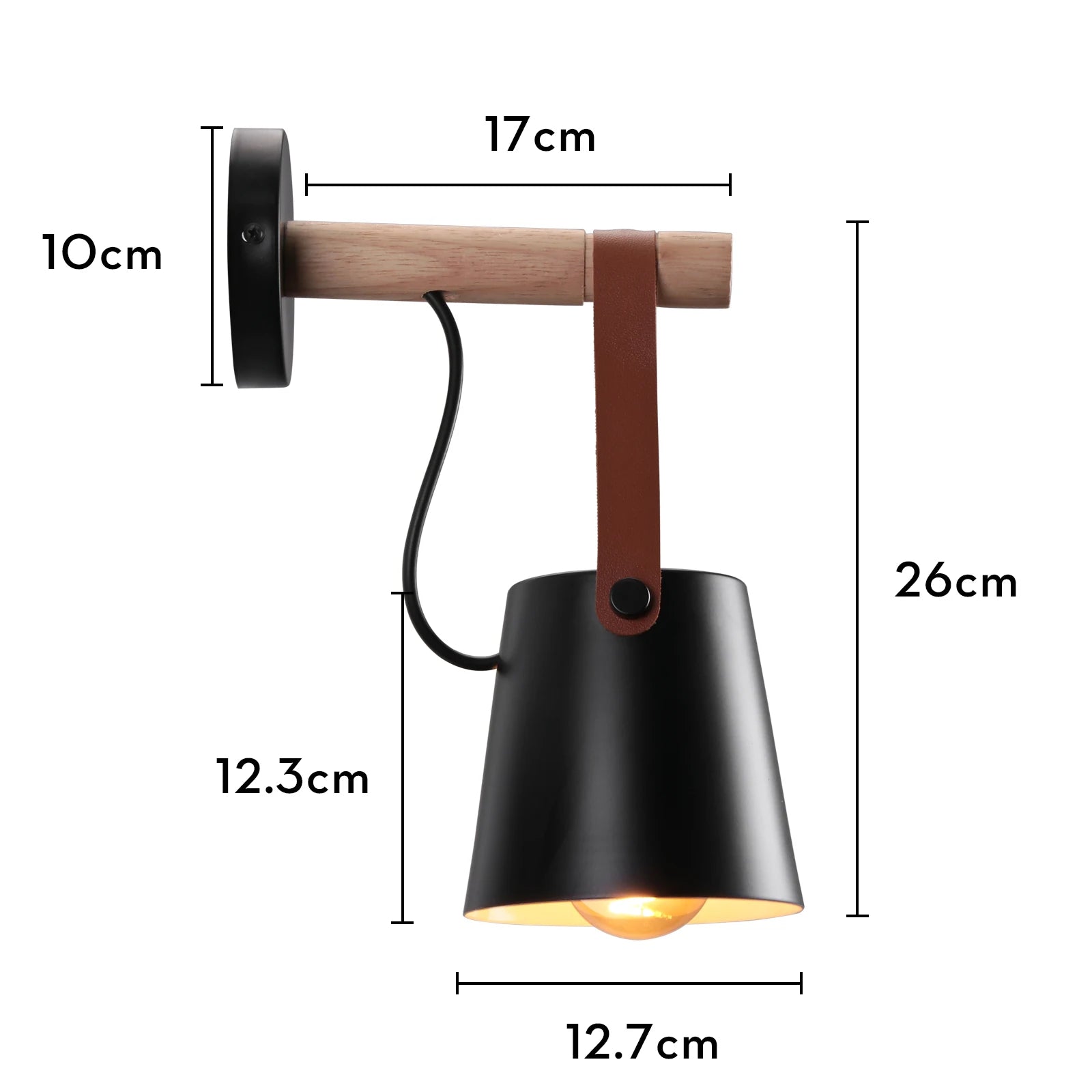 Nordic led wall lamp wood creative lighting fixture guest room balcony staircase sconce bedroom bedside decor light