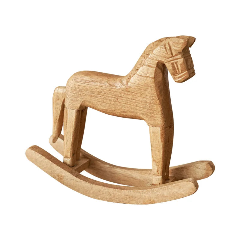Trojan horse desktop decoration nordic style home pine handicraft ornaments office living room birthday gift