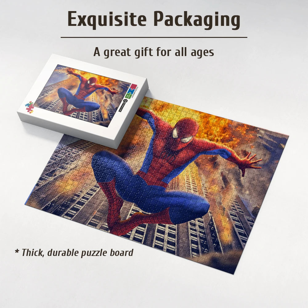108/200/300/500/1000pcs spider man puzzles gifts wooden high-quality floor puzzle