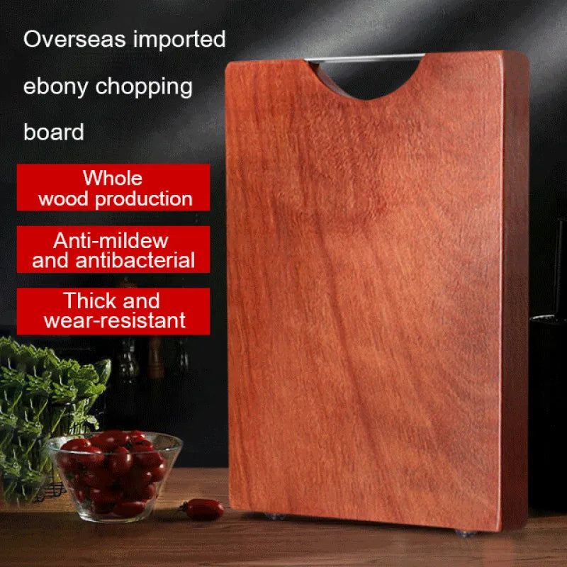 Household wholewood kitchen cutting board does not crack and antibacterial mildew-proof log paint-free ebony chopping
