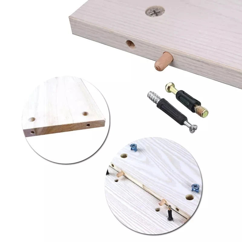 Allsome 6/8/10mm dowelling jig 3 in 1 wood drilling guide locator adjustable dowel kit for diy woodworking tool