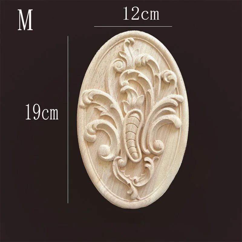 Vintage style rubber wood applique for living room cabinet easy-install onlays diy renovation upgrade furniture