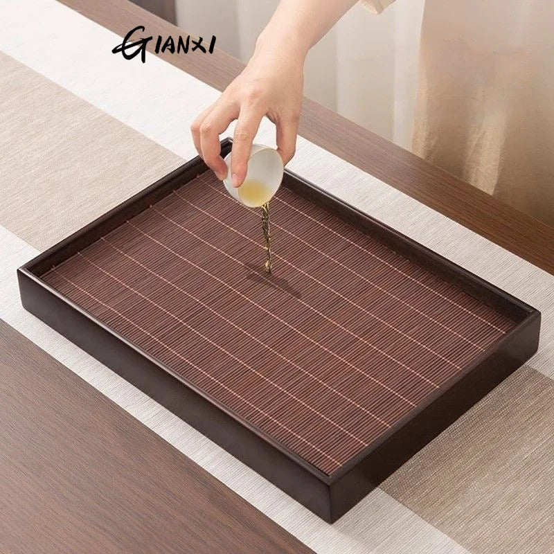 Gianxi home and kitchen tea tray portable dishes for ta kawi bamboo rectangle wooden chaban table - tea tray / china