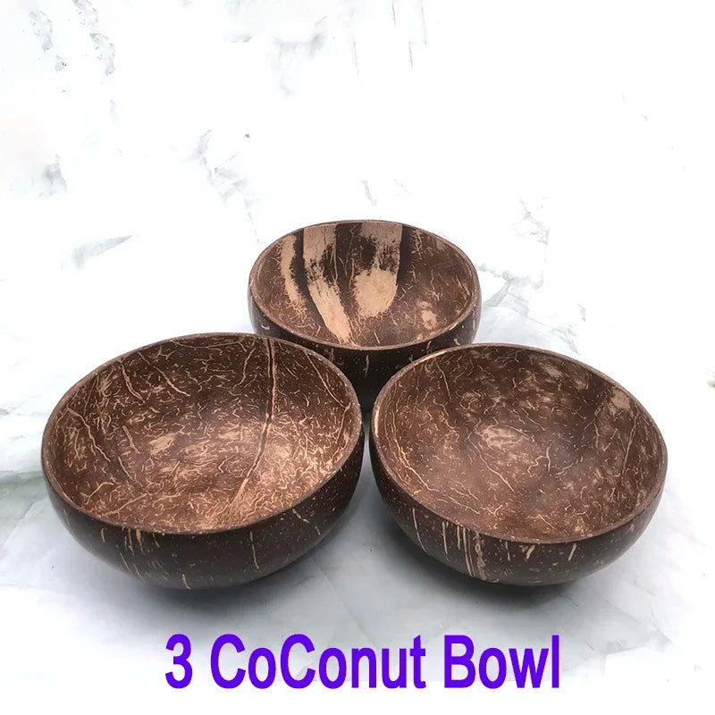 Pure natural coconut wooden bowl spoon kitchenware exquisite craftsmanship rice dessert salad noodle mousse pasta - 3