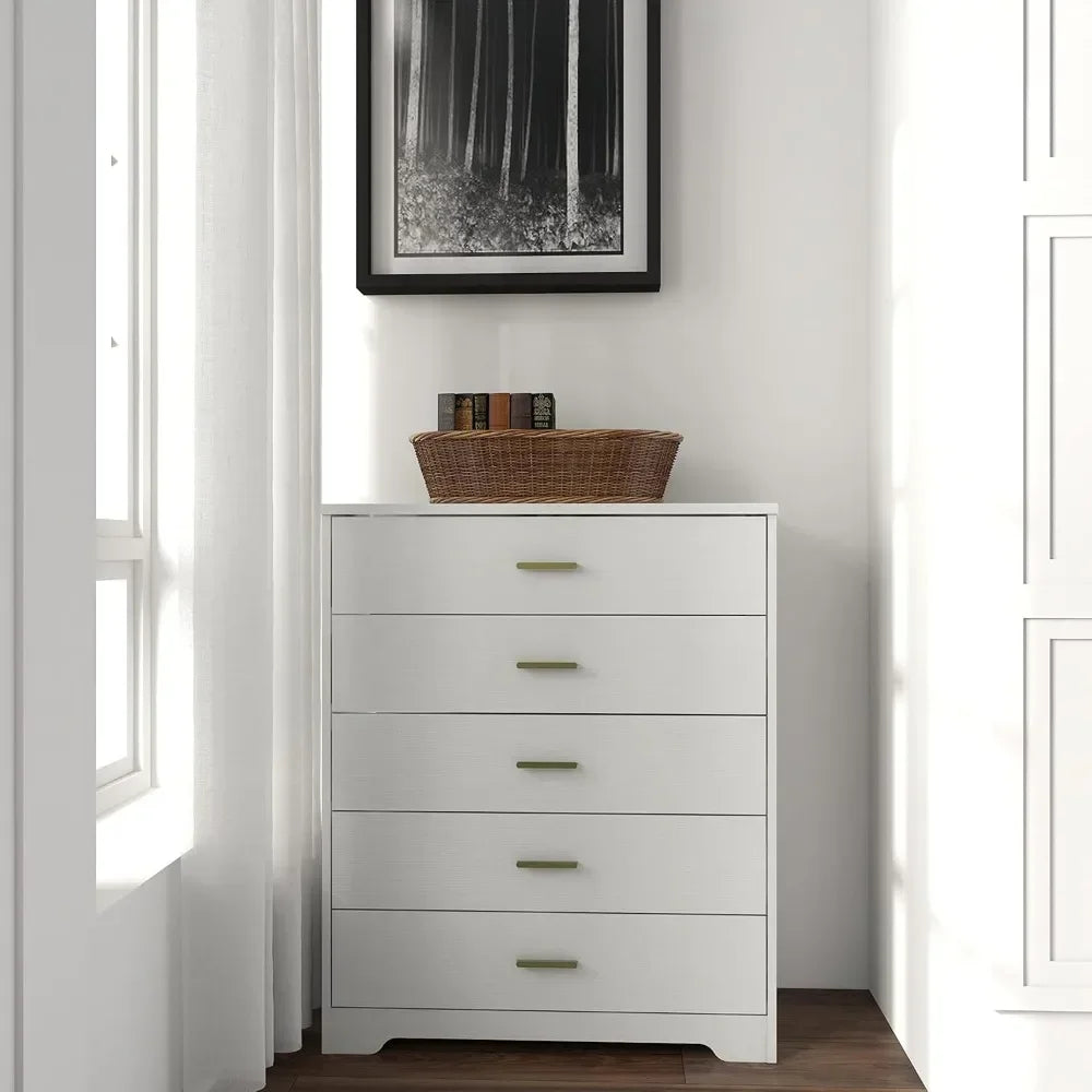 Dresser for bedroom with 4/5 drawers wooden chest of storage organizer unit dressers living room hallway