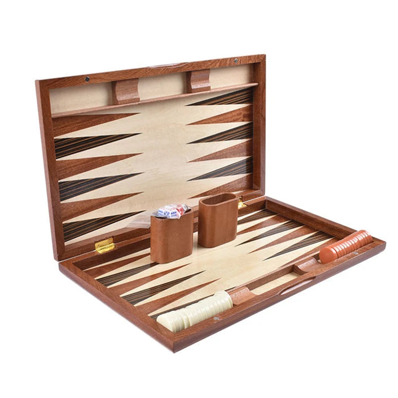 11-19 inch wooden backgammon luxury chess set foldable large board handmade professional family table game gift