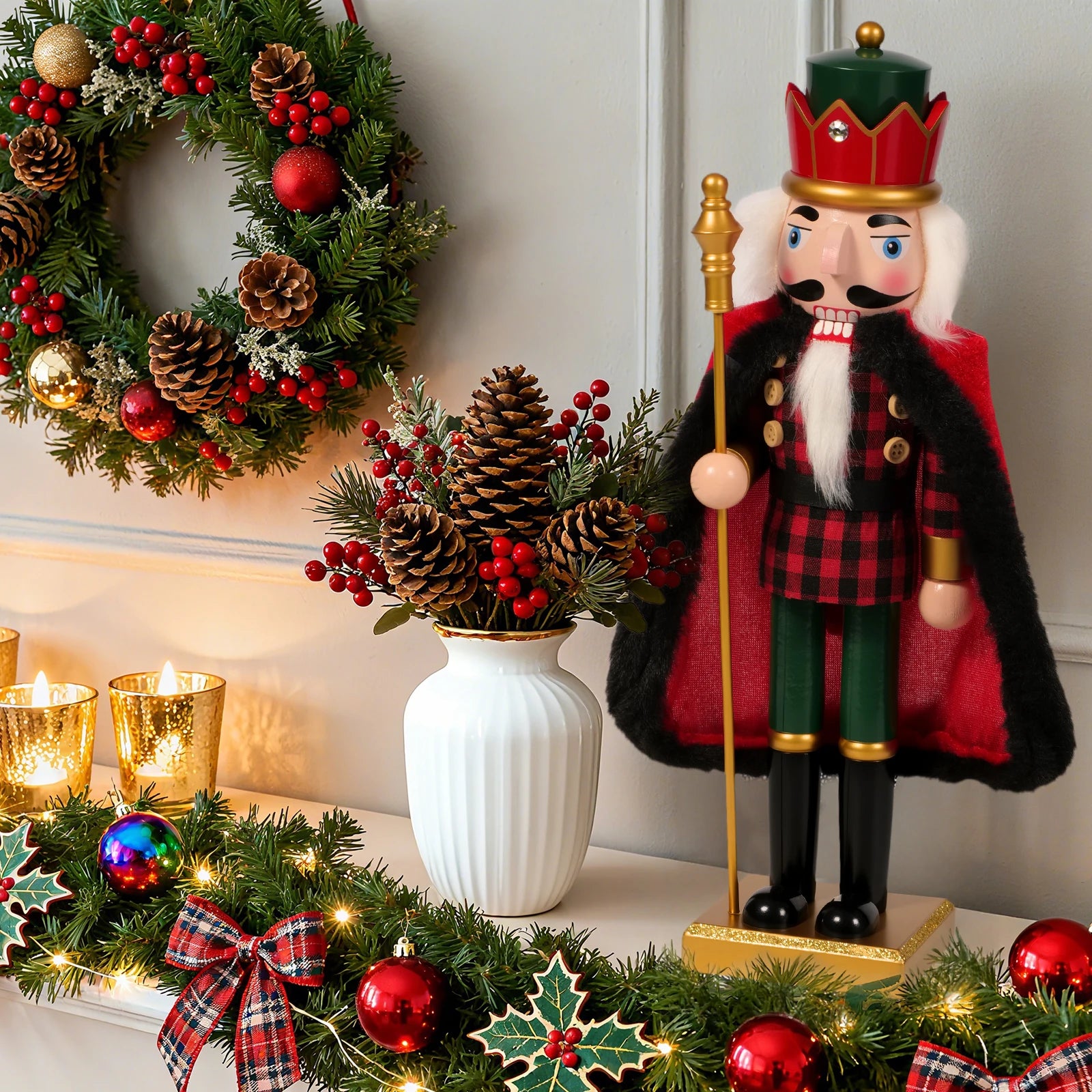 Handcrafted wooden nutcracker christmas tree ornament & desktop decoration for home and office - united states