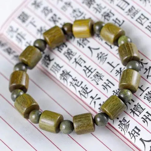Green sandalwood bracelet argentina natural wood fragrance lasting hand-held twisted beads male and female couple hand