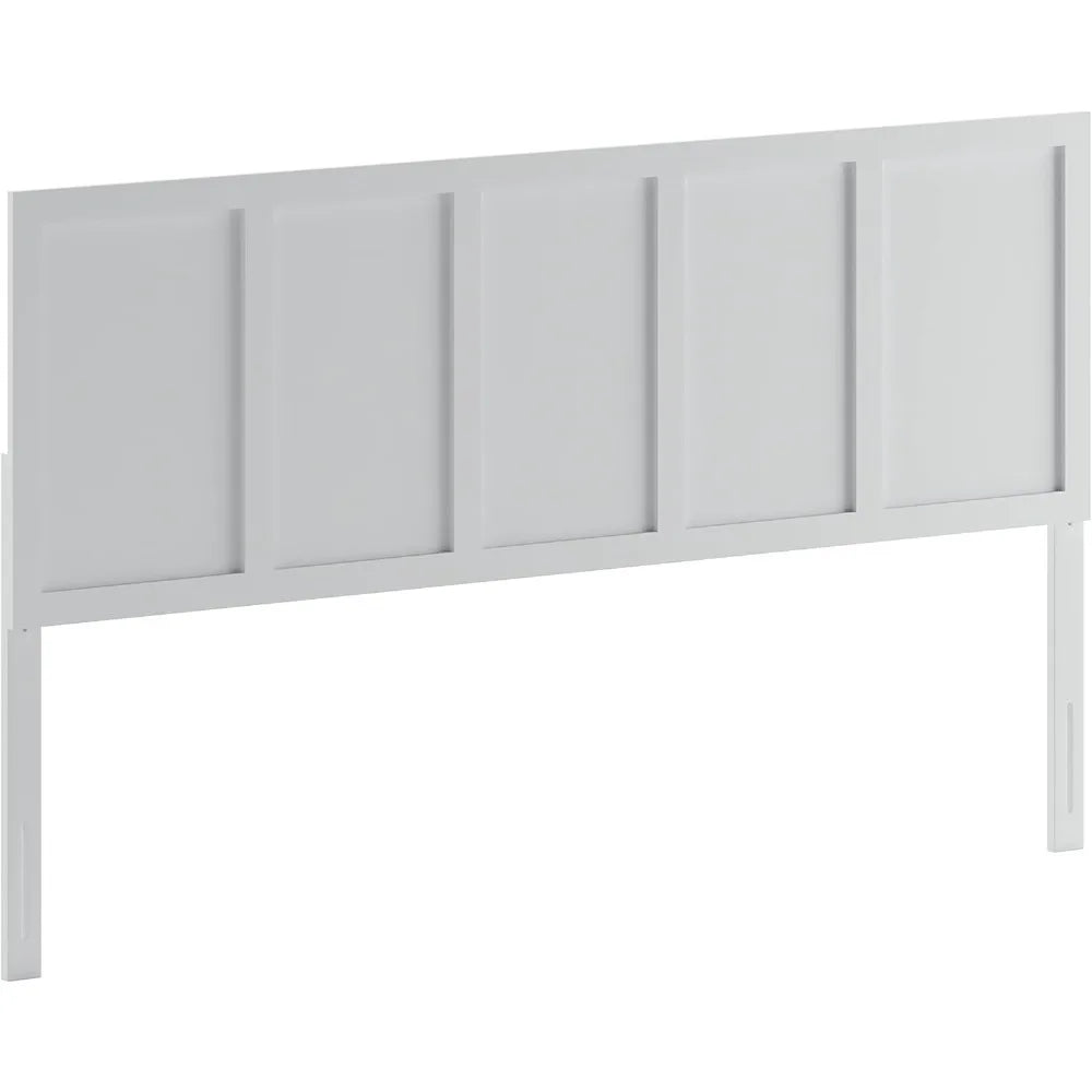 Oliver king size wooden headboard only four panel in white