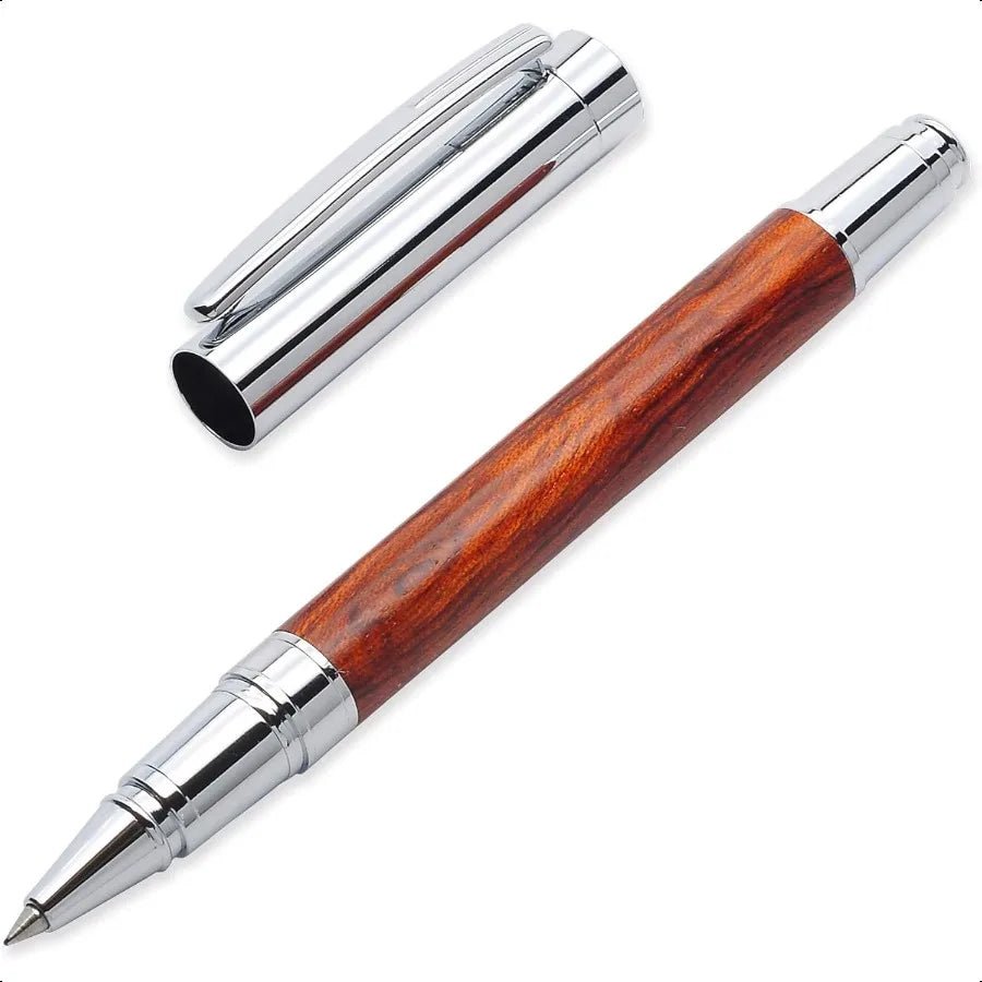 Classic rosewood rollerball pen set fine wooden with german schneider refill luxury writing tool for men women