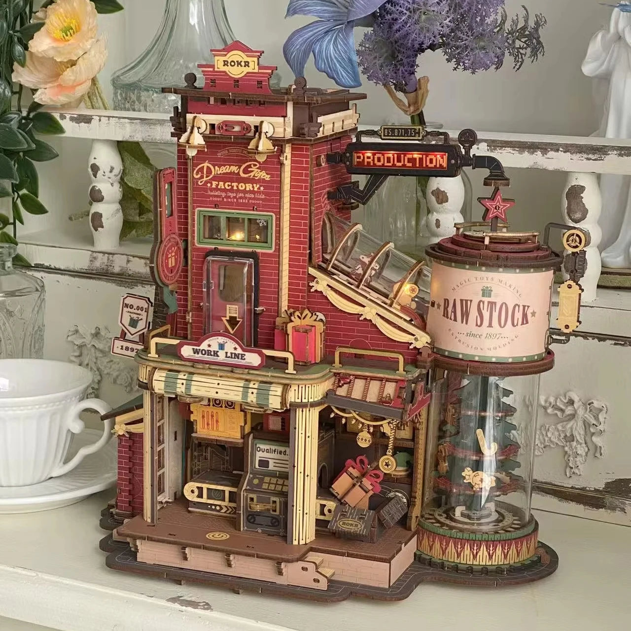 Dream gift factory 3d wooden puzzle music box christmas model diy kit for kids adults best decor girls - lga02 / china