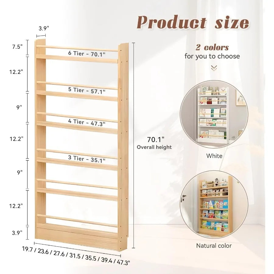 Behind the door bookshelf for room s bedroom wall small hidden hanging wood bookcase toy storage shelves shelving