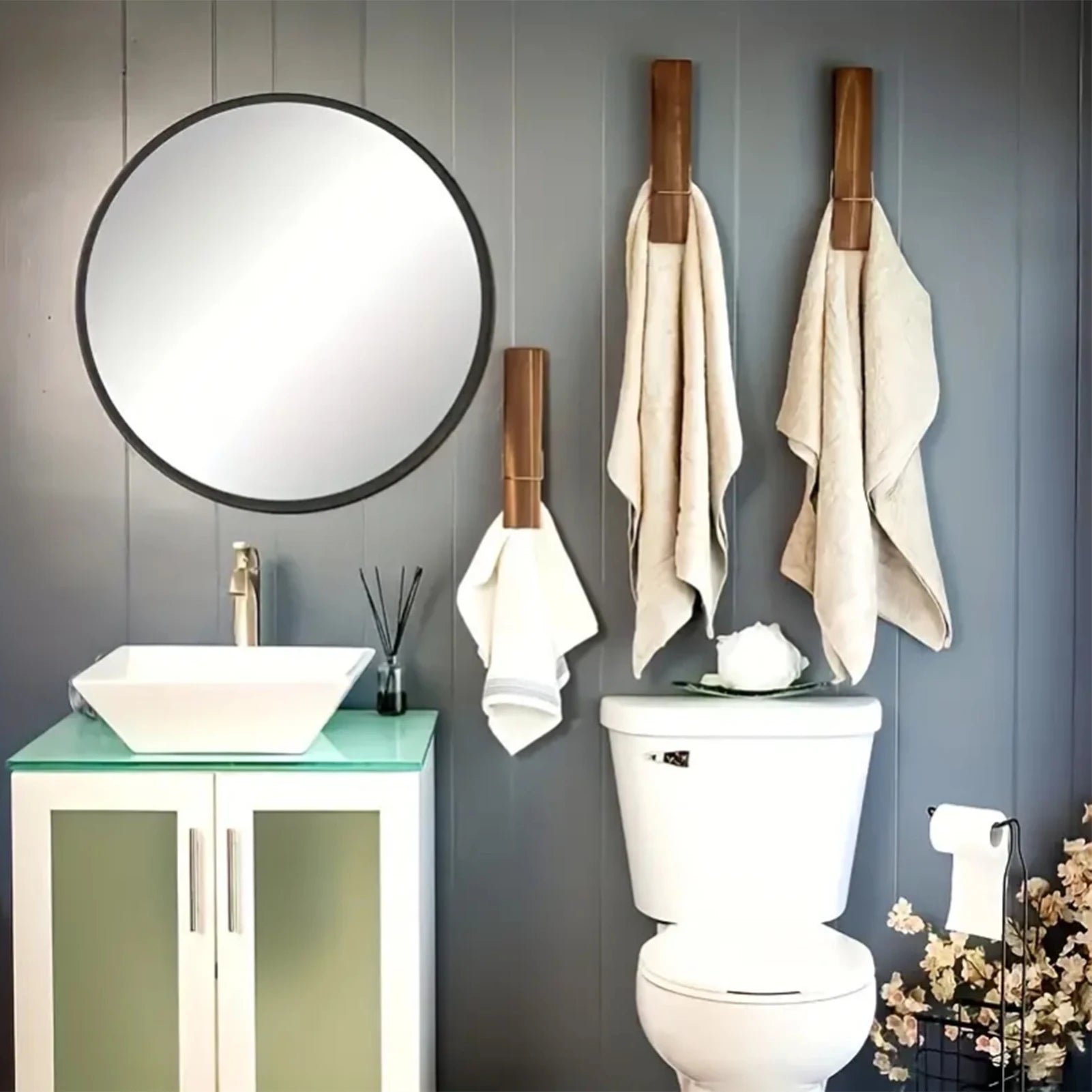 Wood athroom hooks towel clips 30cm large wooden clothes pins durable rust-resistant towel underwear pegs gifts