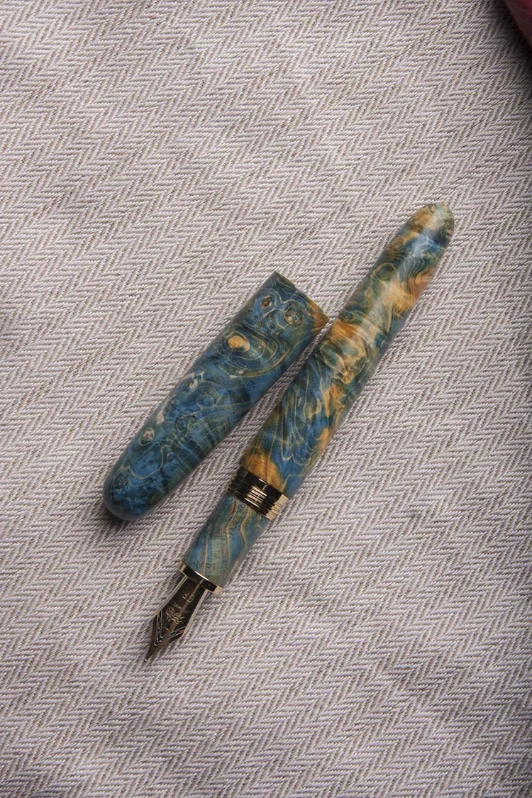 Beautiful pattern stabilized wood fountain pen iraurita nib writing ink school office supplies gift manual assembly