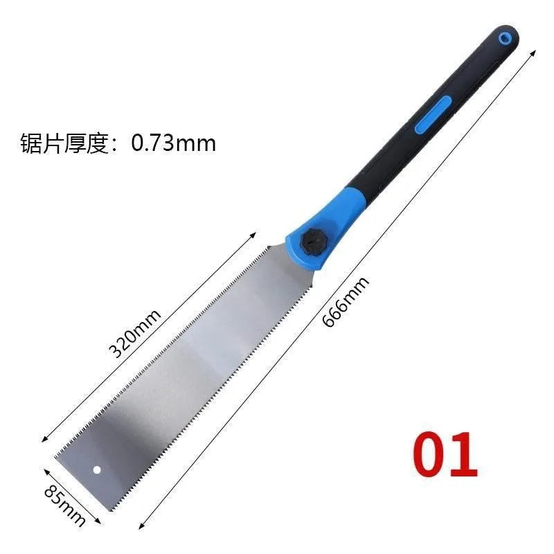 Double edged hand saw 32cm/12.5” japanese ryoba pull flexible flush cut for fine and coarse cutting woodworking
