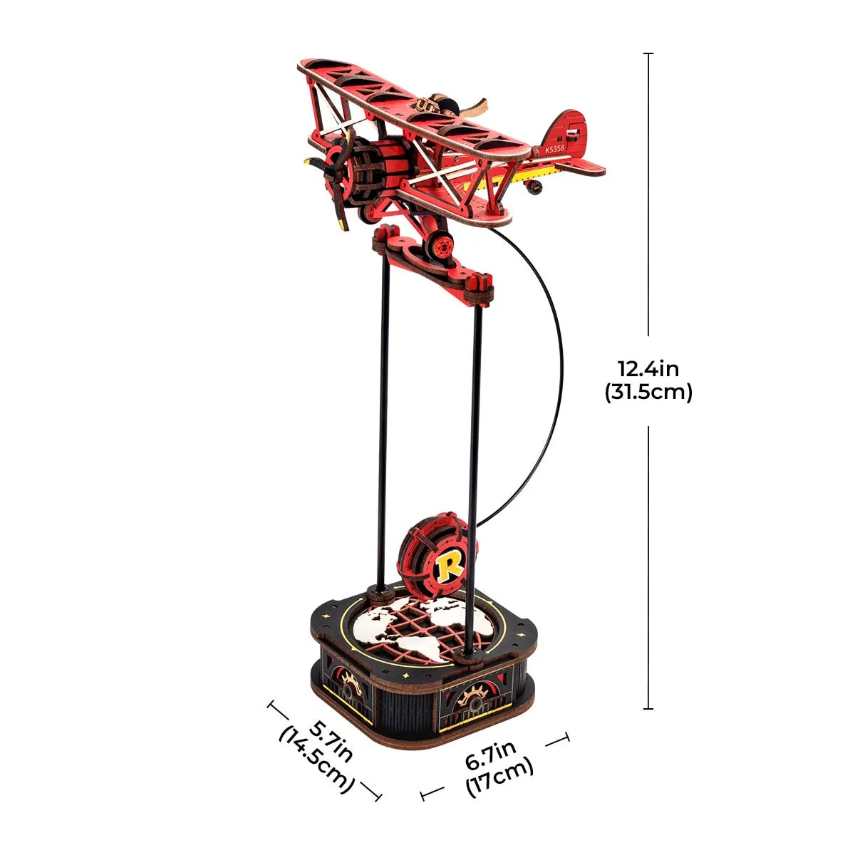 Robotime rokr gravity swing model building kit 3d wooden puzzle kit sky captain ocean fisher best gifts for adults