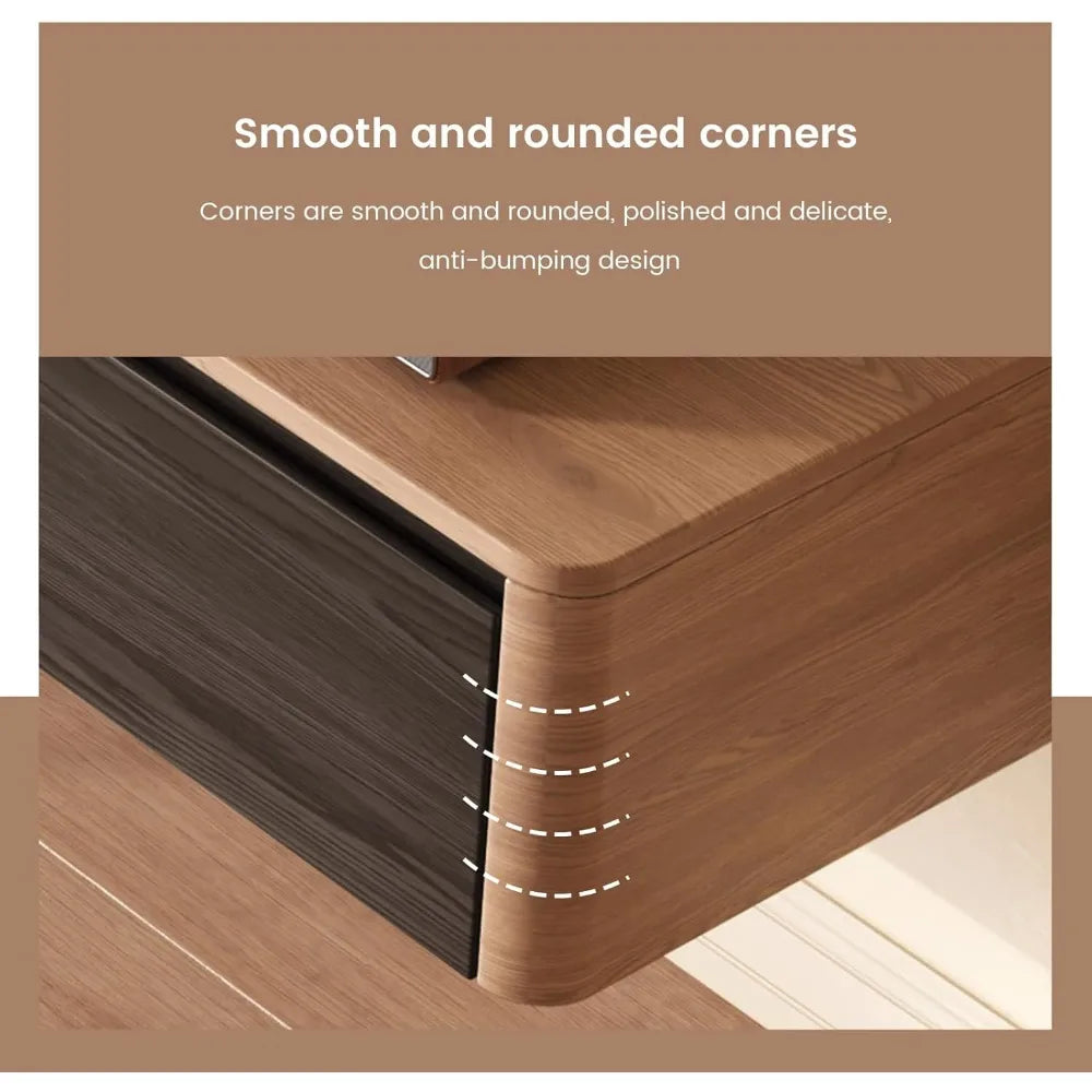 67-inch contemporary walnut floating tv stand with 3 flip-down doors and solid wood media storage - united states