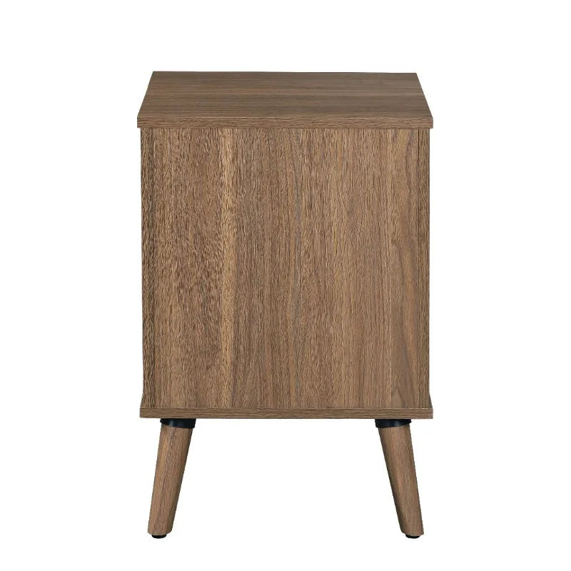 Midcentury modern1nightstand bedroom storage drawer and shelf bedside end table modern1drawer nightstand brown walnut
