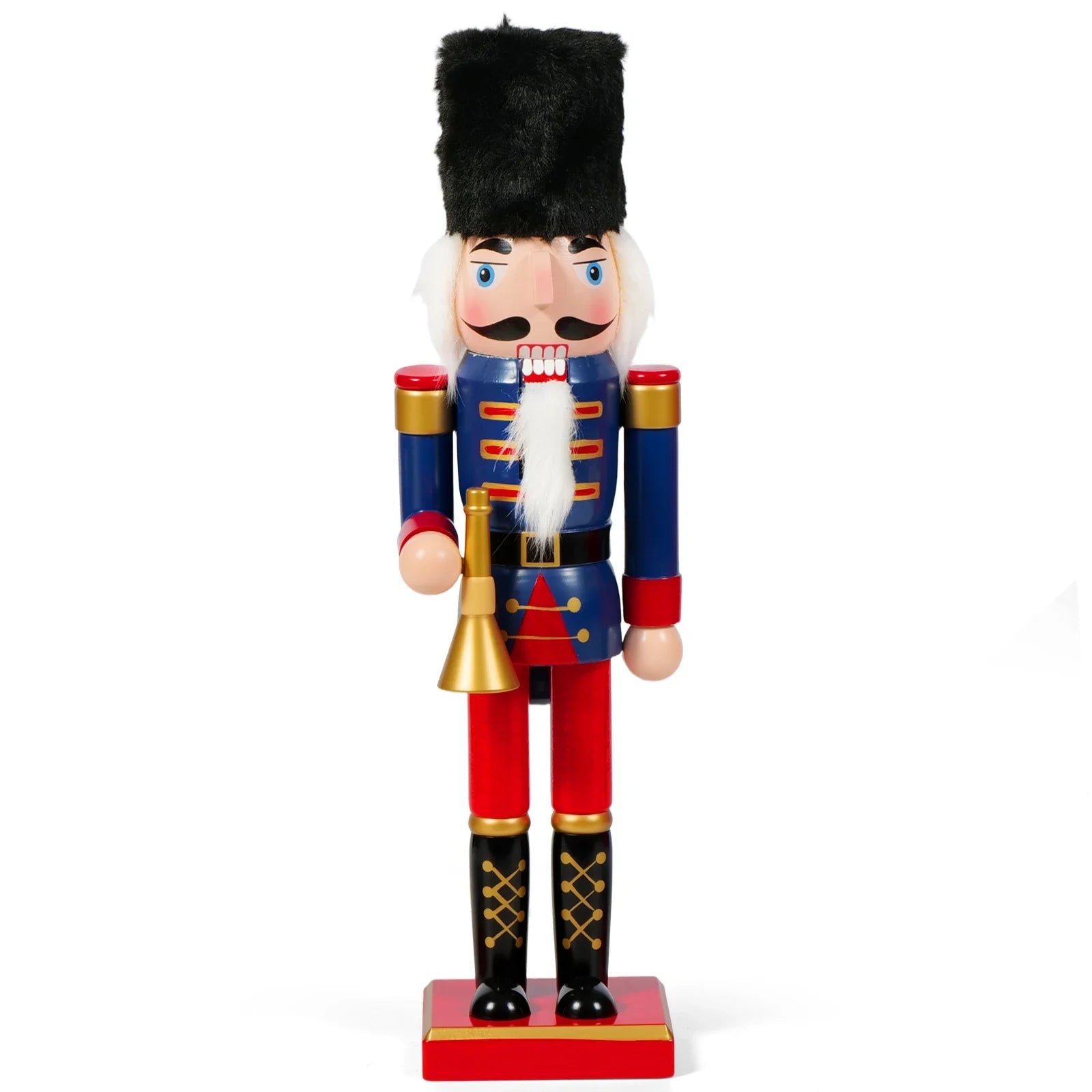Handcrafted wooden soldier nutcracker puppet desktop ornament christmas home decoration unique holiday craft project &