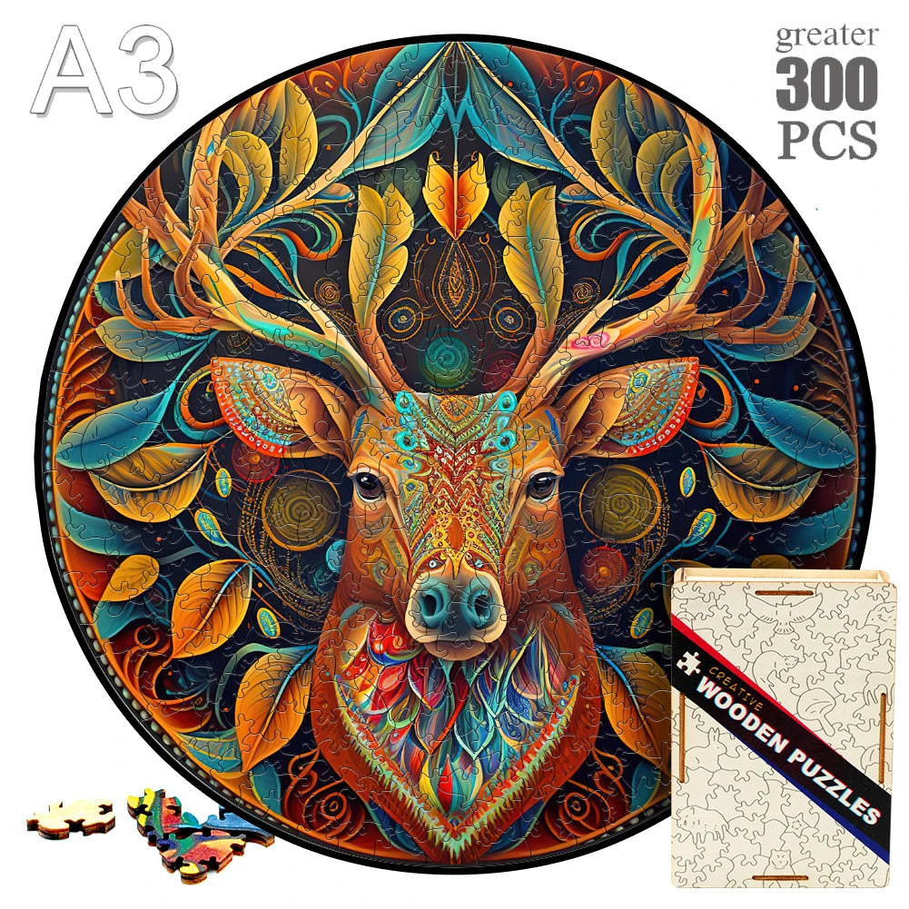 Animal wood puzzle cat fox peacock montessori toys for innovative jigsaw children diy crafts novel products