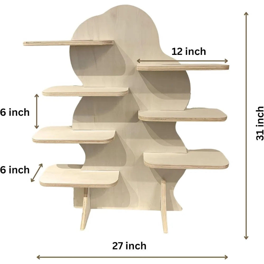 Collapsible 31 natural wood retail display shelf for vendor booths ideal candles and mugs - united states / b0cn56tjrl