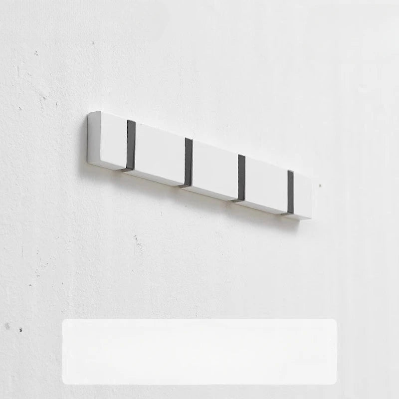 Hole-free invisible hook wall-mounted entrance door folding coat clothes hanging rack into the bathroom row key hooks