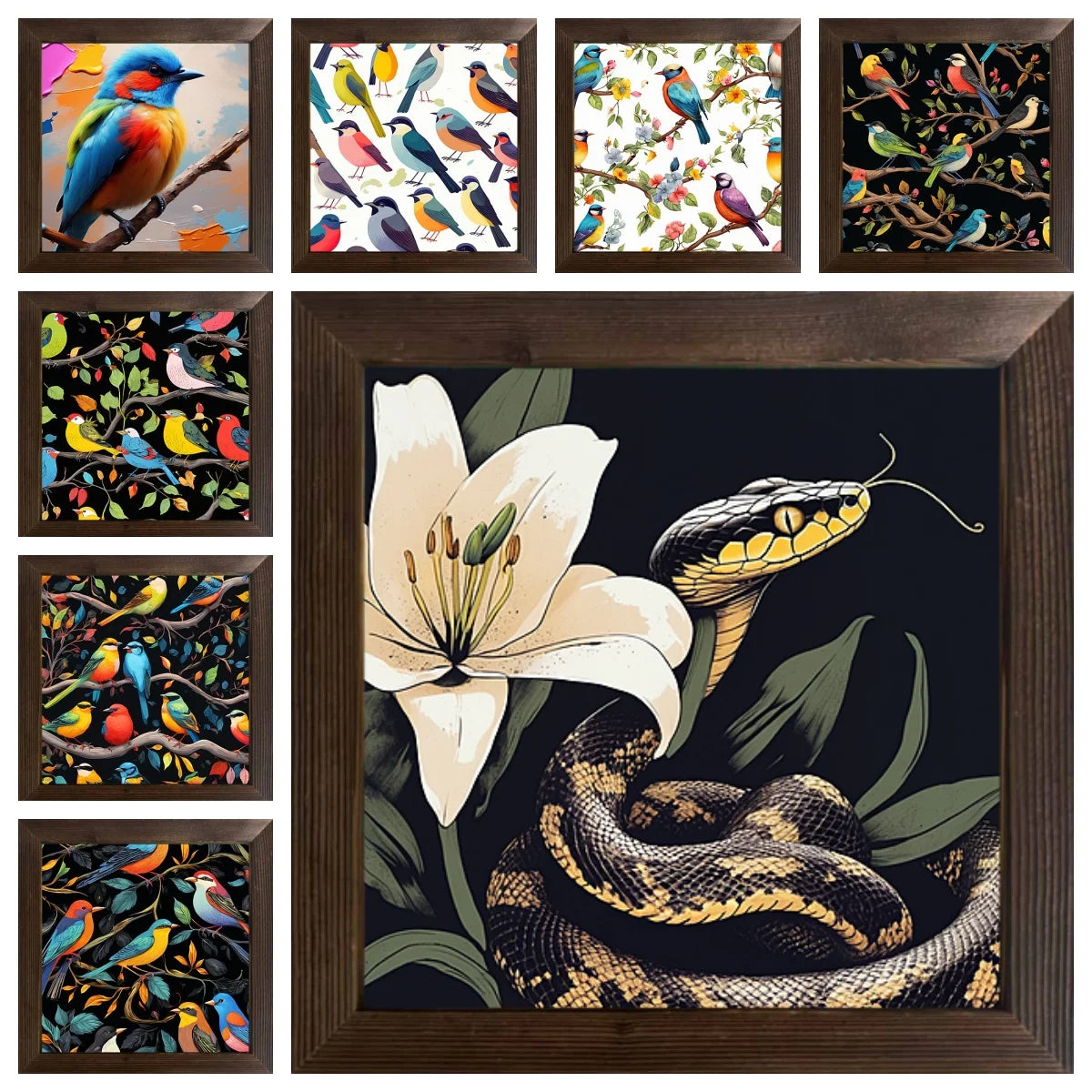 a-cartoon-painted-bird-cool-picture-case-with-a-wooden-frame-and-oil-painting-that-can-be-used-for-classroom-festival-decoration