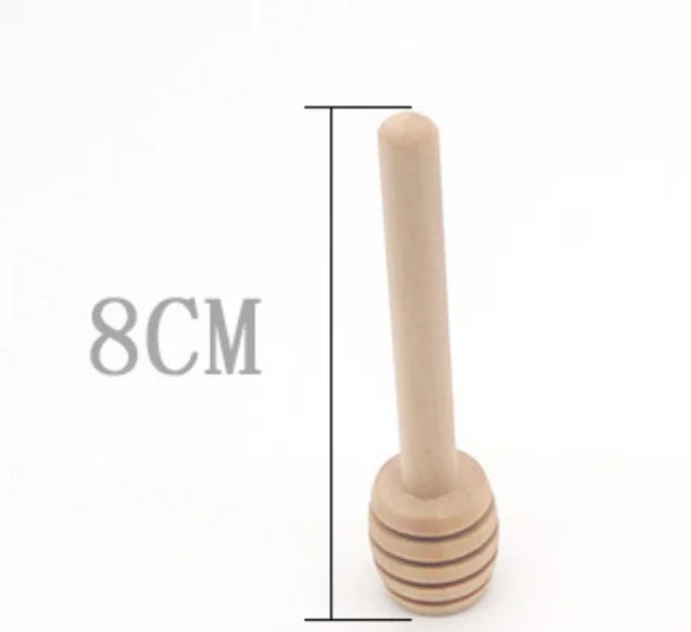 Honey stir bar mixing handle jar spoon wooden long stick kitchen tools party wedding decoration 5/25/50/100pcs - 8cm