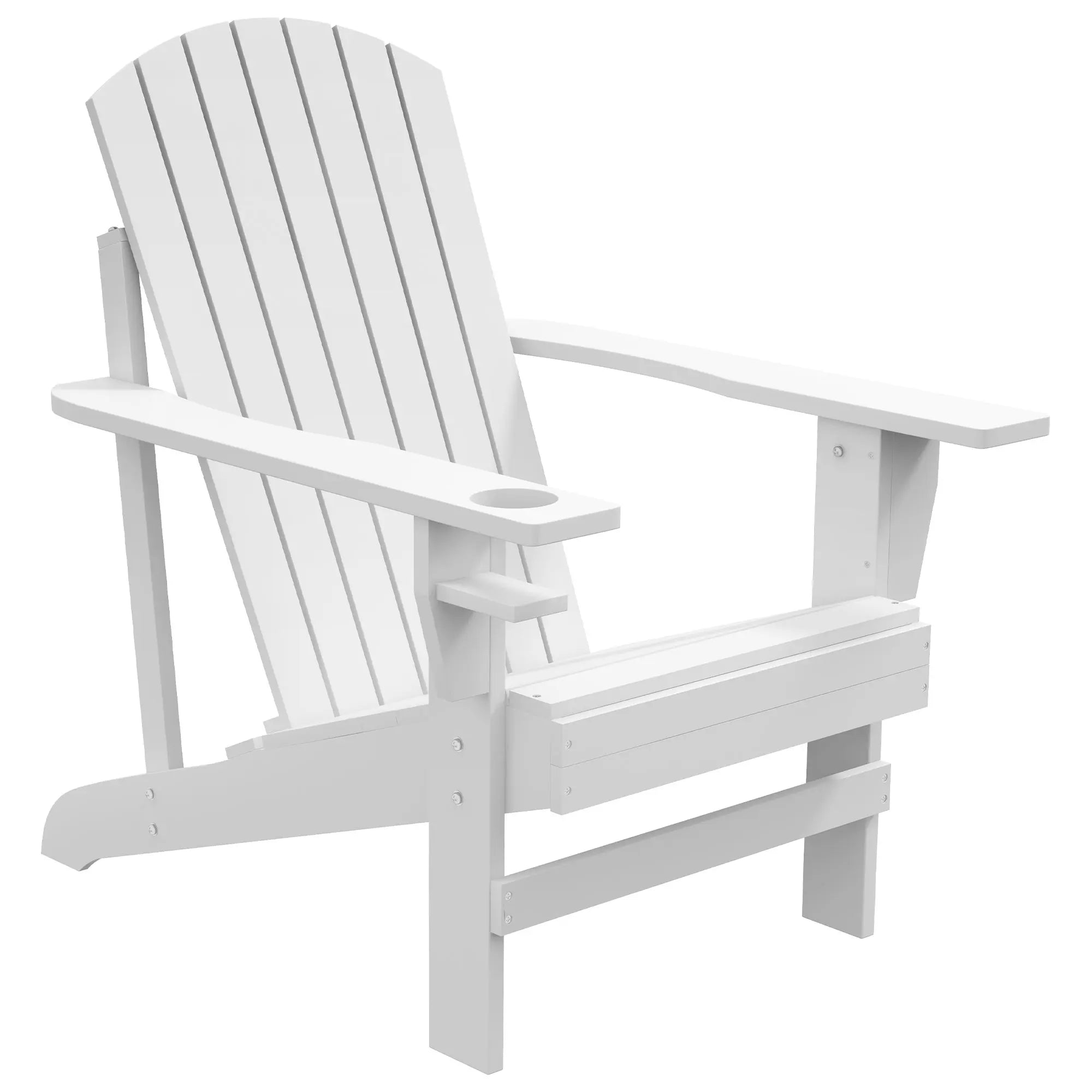 Wood adirondack chair wooden outdoor & patio seating for fire pit white - white / united states