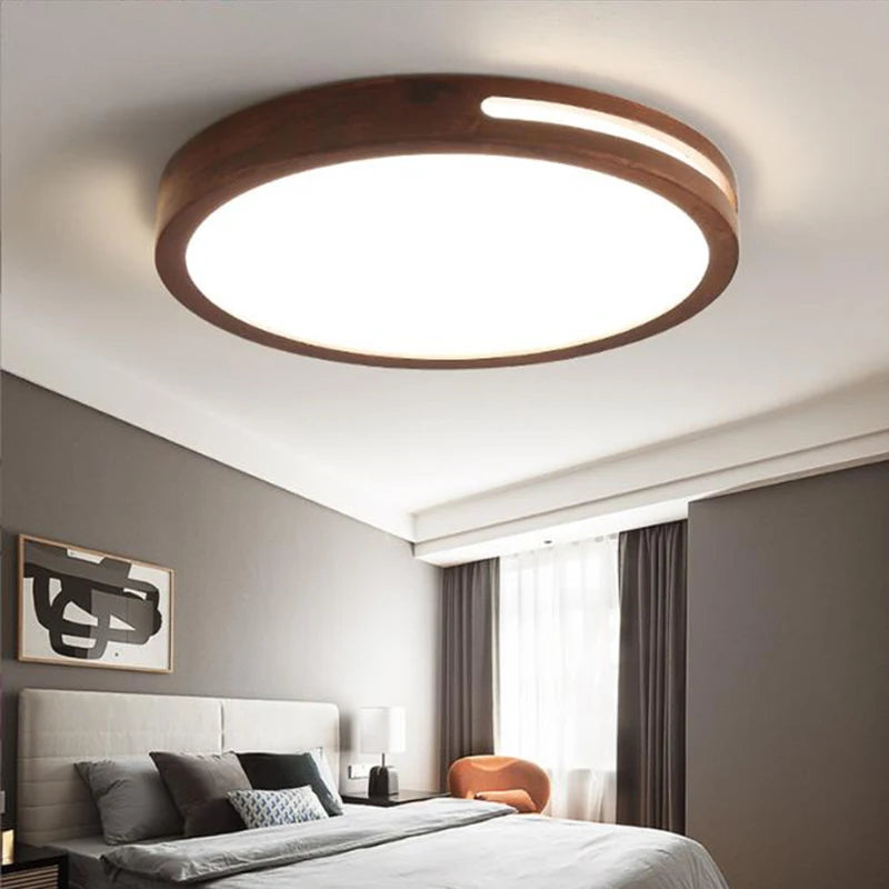 Ultra-thin modern led wooden ceiling lamp living room dining bedroom lighting indoor 110v 220v