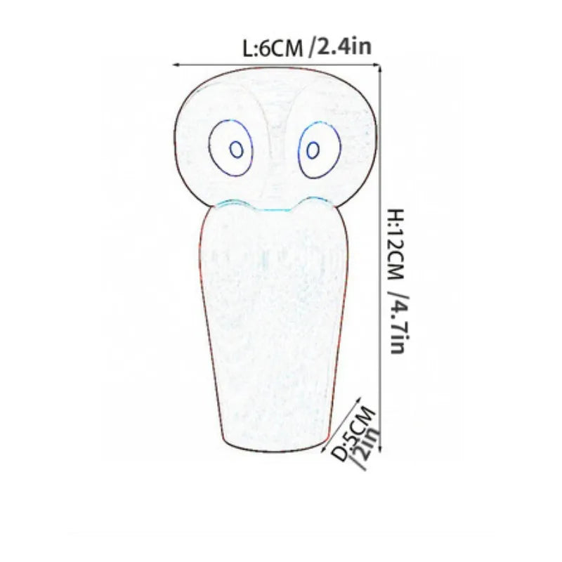 1pc wood owl ornament gift creative home decoration accessories decor figurine modern miniature figurines - decorative