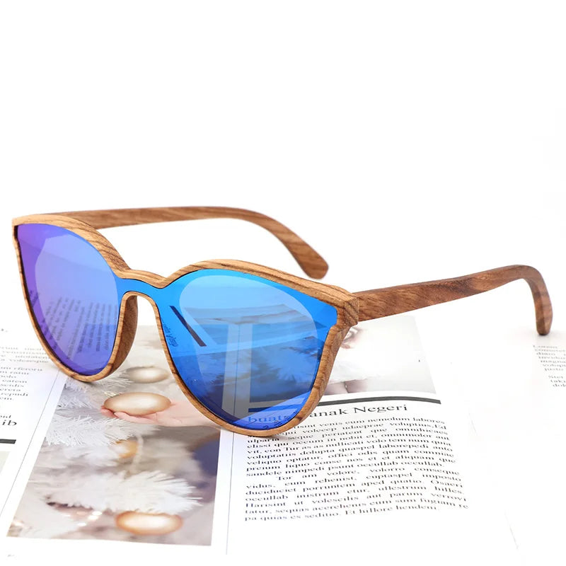 One piece lens wooden sunglasses spain customer
