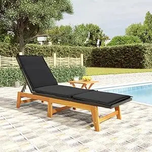 Sun lounger with table tanning chair backyard furniture patio daybed sofa pool suitable for beach lawn poolside garden