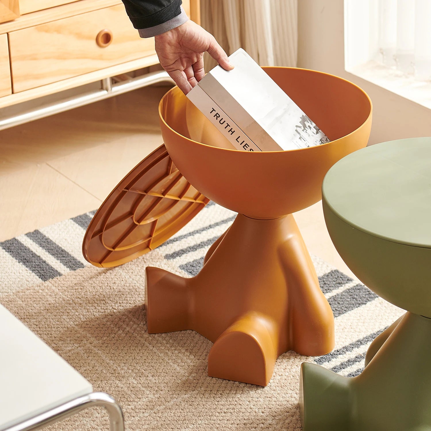 Small flat head coffee table cream style home living room sofa side round