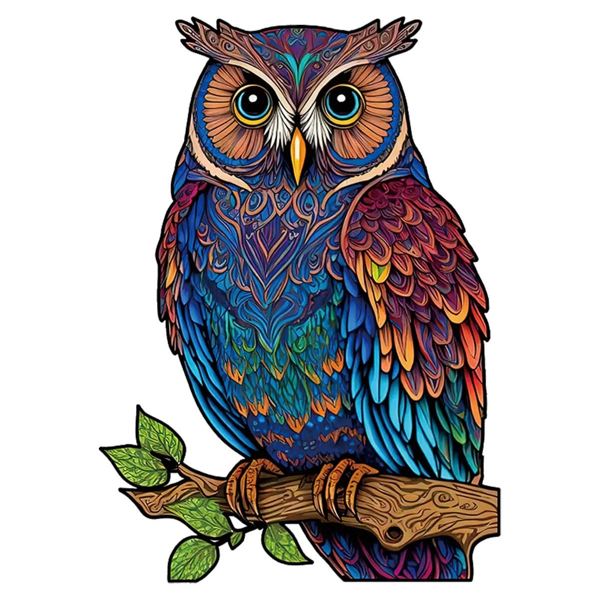 Lovely owl wood jigsaws creative diy games brain twister holiday gifts wooden animal puzzle kids adults high-quality