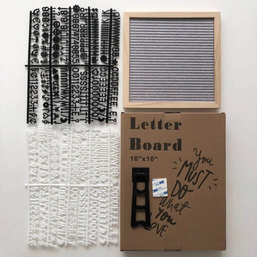10*10 felt letter decorative boards wood message board birthday party letterboard 460 letters photo frame with bracket