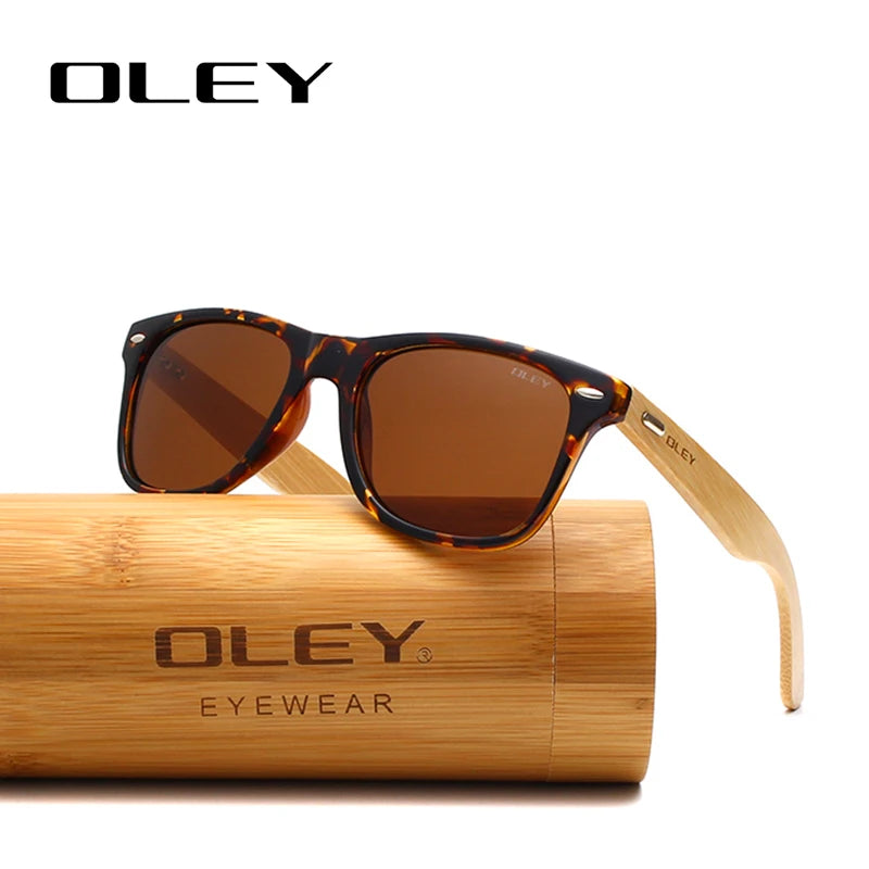 Oley original design bamboo natural wooden handmade sunglasses men polarized eyewear sun glasses for women customizable