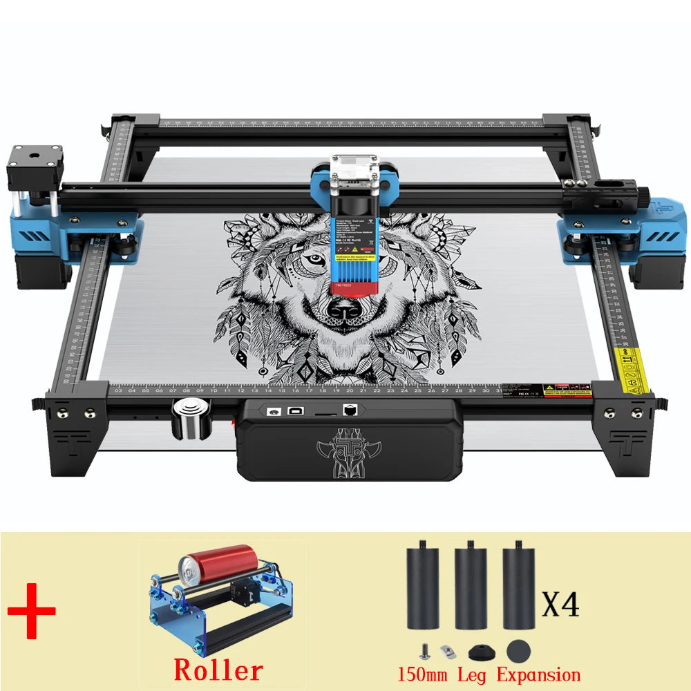Twotrees 40w/80w woodworking cnc laser engraver tts pro wifi app control metal glass ceramic engraving wood mdf acrylic
