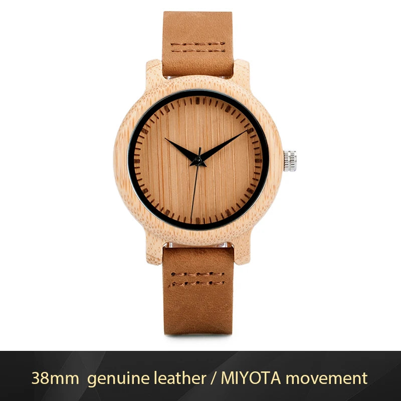 Bobo bird wood watch for men women japan analog quartz wristwatches 44mm causal green leather custom watches relogio