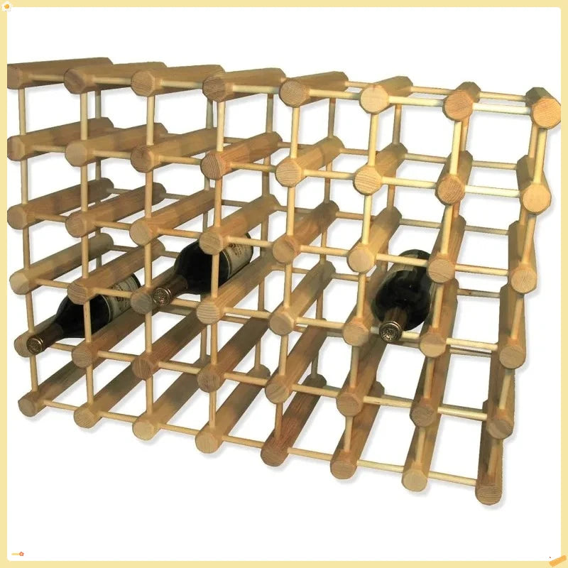 40-bottle wood wine rack stackable storage for cellar/kitchen sturdy modern design with natural pins - united states