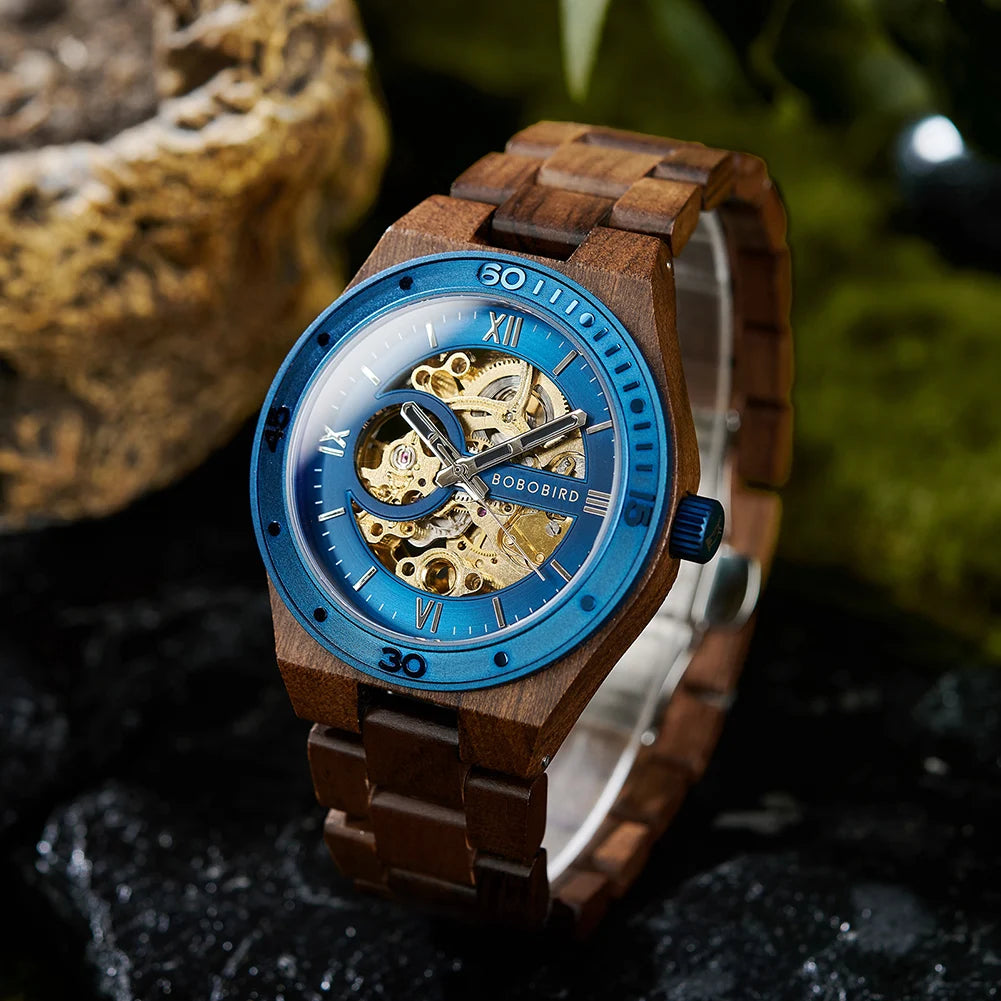 Top luxury men’s watches bobo bird mechanical wristwatch wooden relogio masculino custom father’s day gift box - paper 3