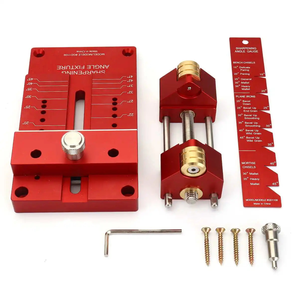 Mohoo gd1109 sharpening system two types honing guide holder angle fixture gauge for woodworking chisel