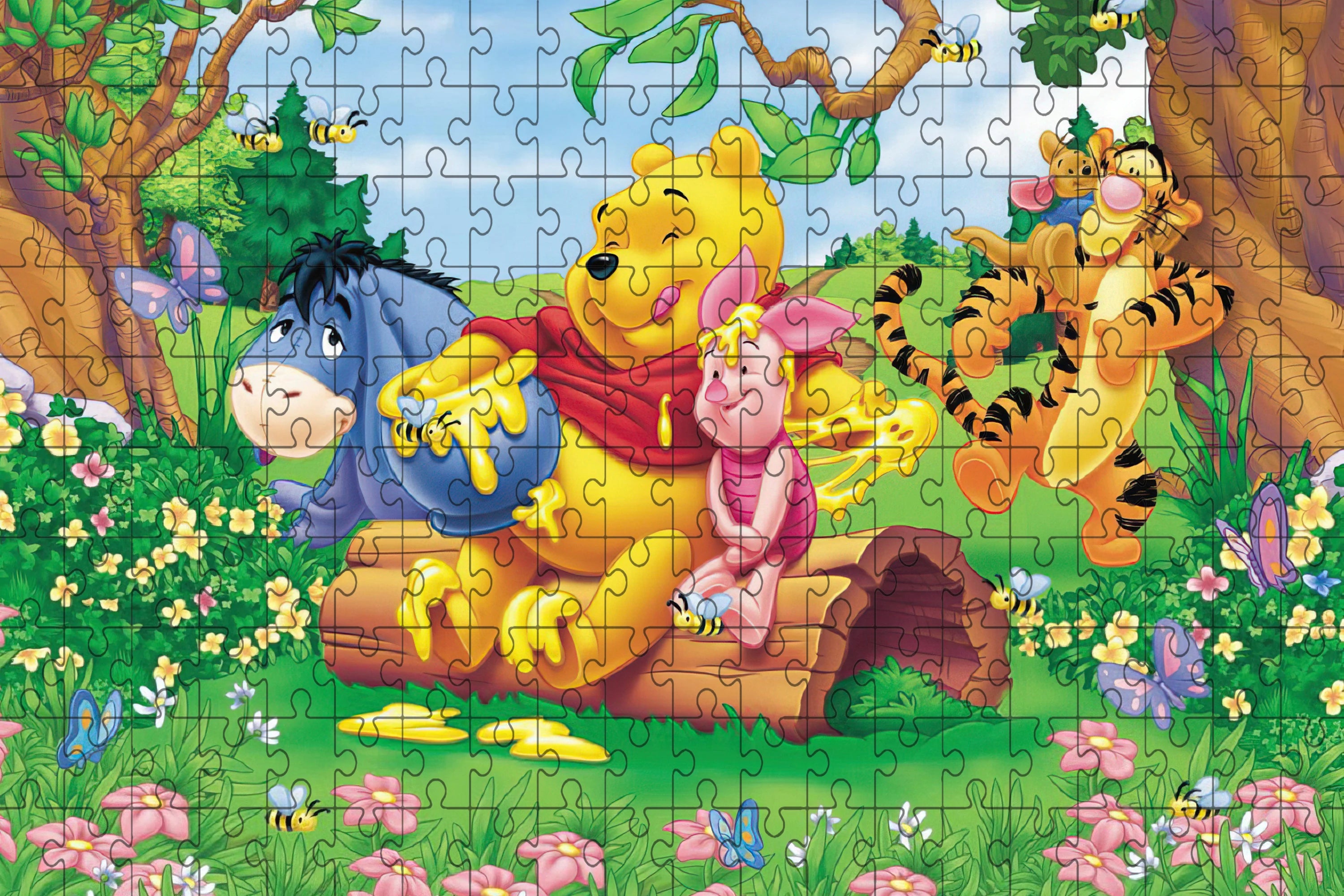 108/200/300/500/1000 pieces disney winnie the pood jigsaw puzzles for adults toys gifts wooden high-quality floor