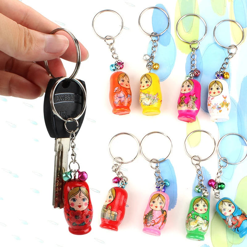 60pcs-nesting-dolls-wooden-keychain-doll-russian-matryoshka-key-ring-unpainted-christmas-tree-set