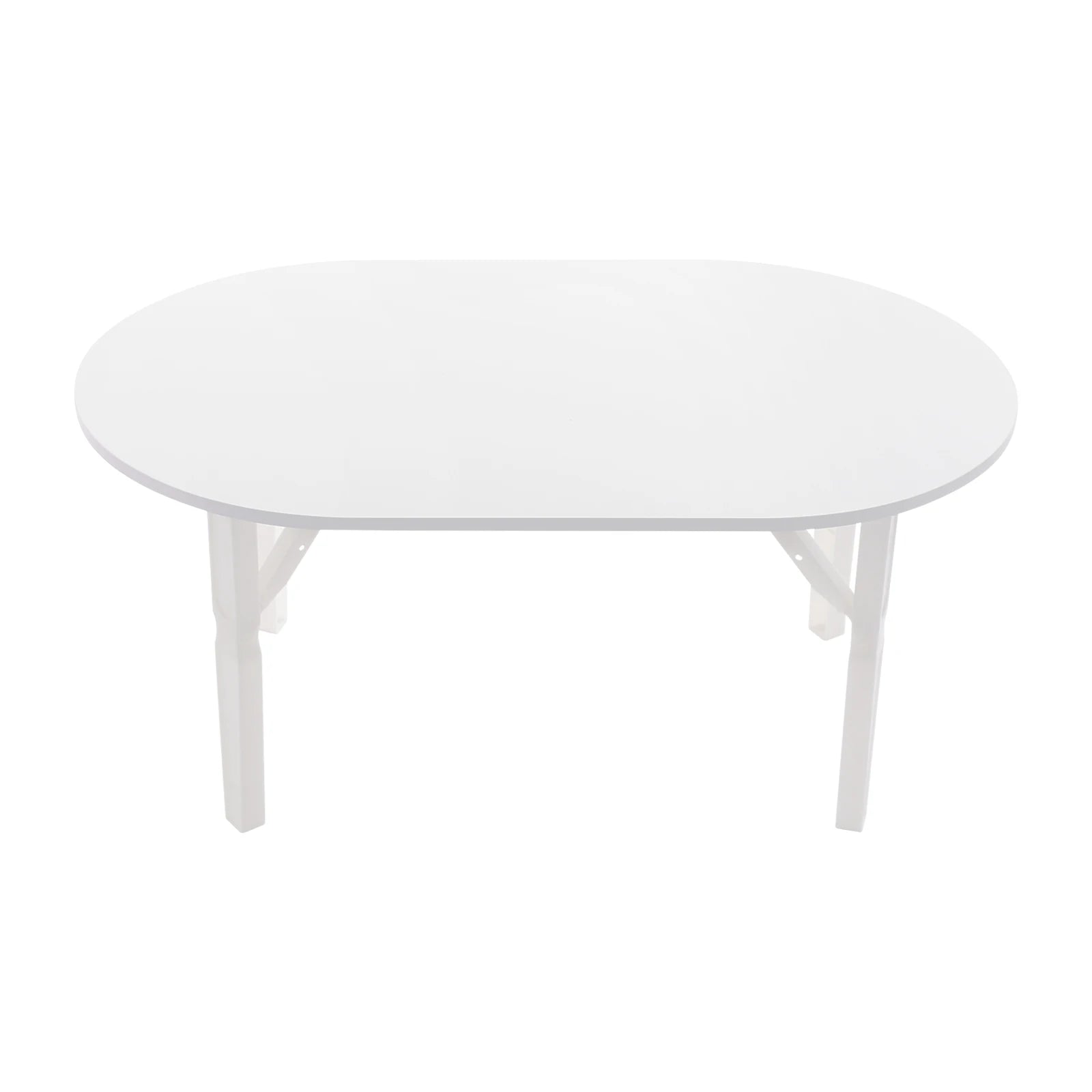 Foldable coffee table modern oval side for living room bedroom & office no assembly needed - white / united states
