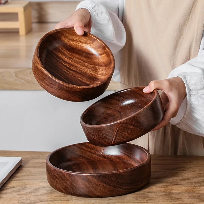 Walnut wood dessert bowls tea club snacks nut western restaurant wooden south american solid pastries