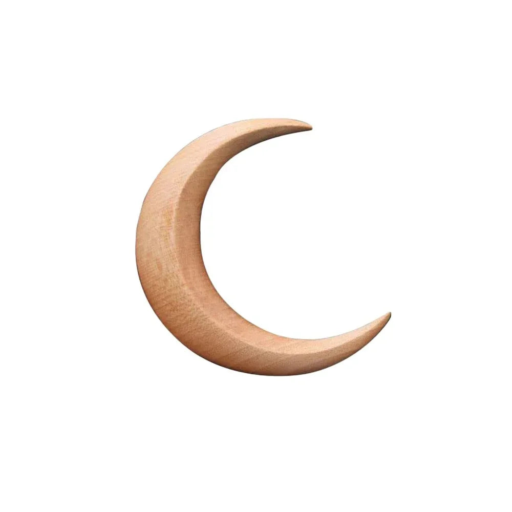 Simple wood moon hair sticks hand carved wooden crescent forks for women long hairpin comb styling fashion accessories
