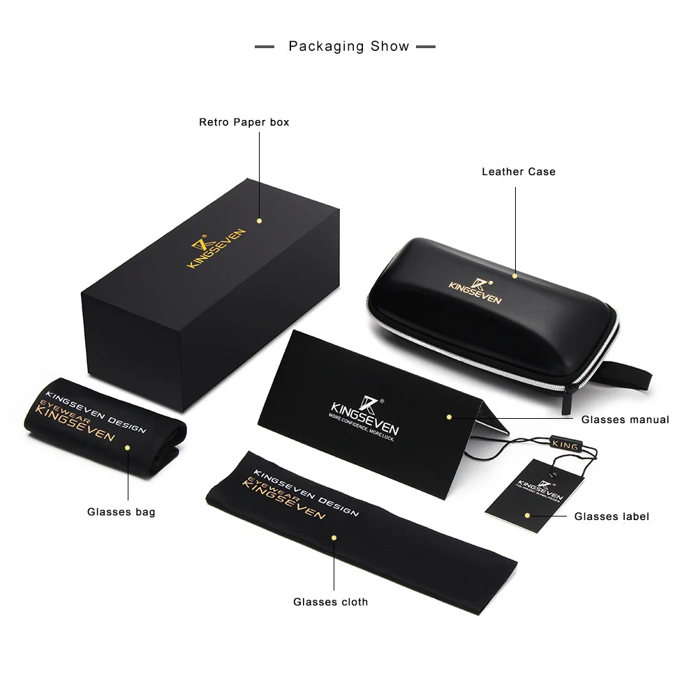 Kingseven handmade 2024 black walnut wooden sunglasses men polarized uv400 protection semi-rimless retro eyewear women