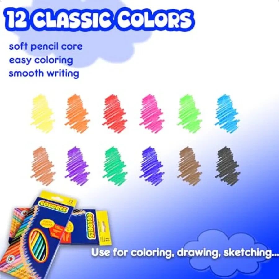 120 count colored pencils for 10 packs color bulk with 12 colors drawing adults school plies bac - united states